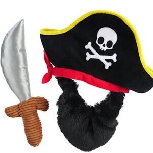 NWT pirate Halloween dog costume and sword toy M/L